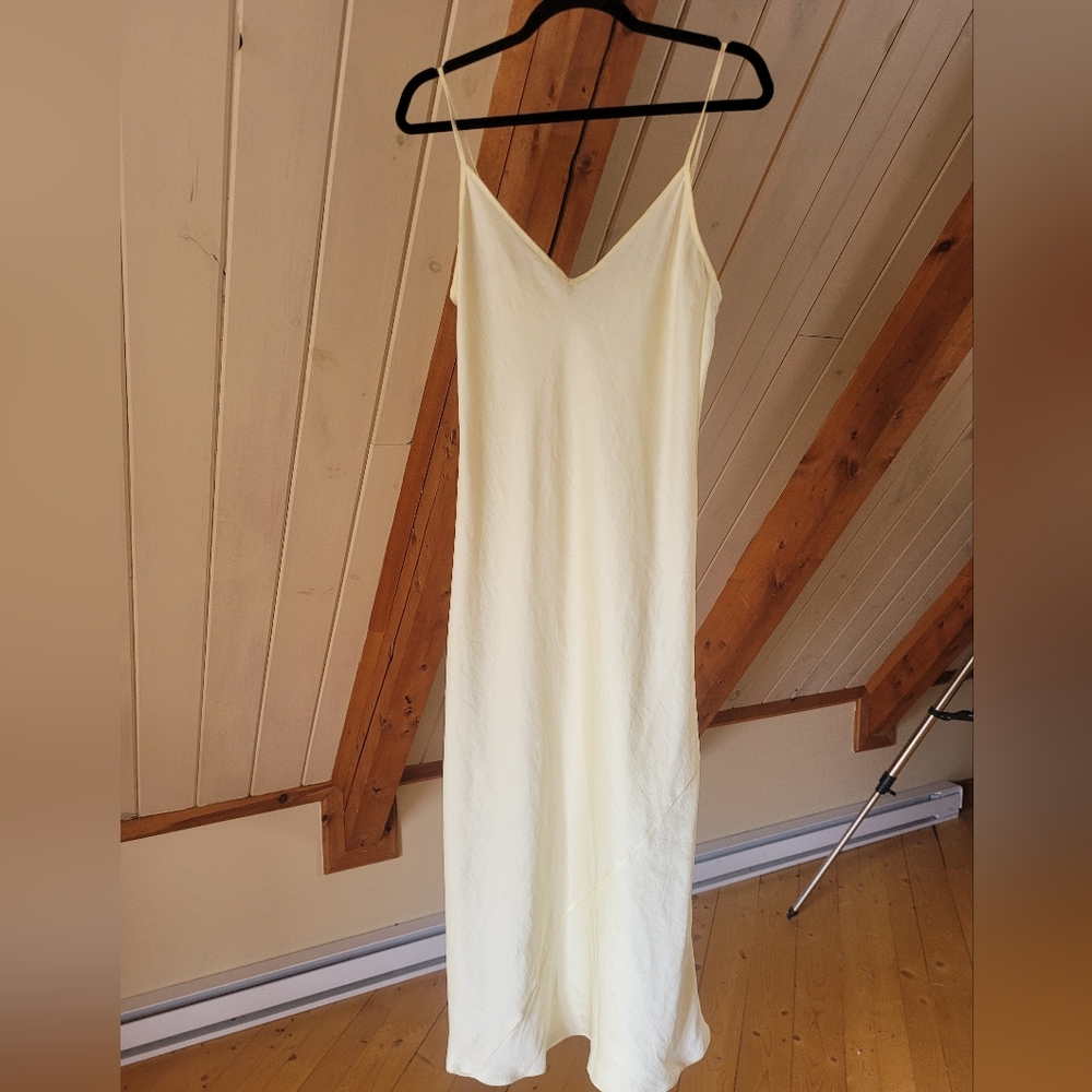 Wilfred Light Yellow Slip Dress M